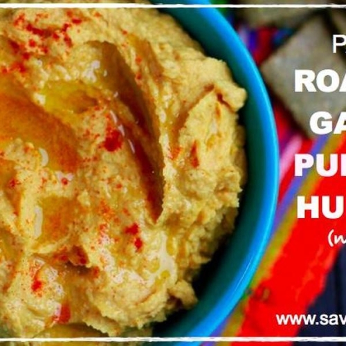 Paleo Roasted Garlic Pumpkin Hummus (no be