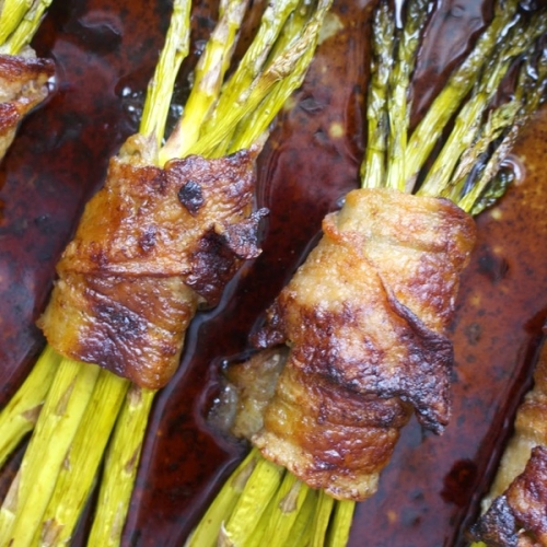 Paleo Autoimmune Protocol Bacon Balsamic Wrapped Asparagus