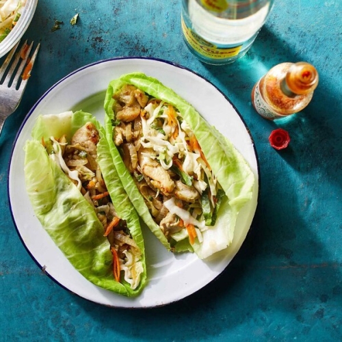 Chicken Tacos in Cabbage “Tortillas”