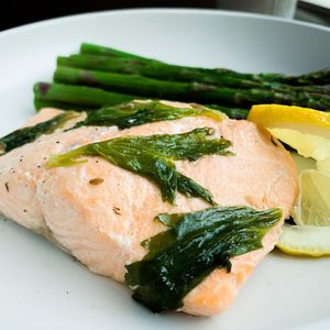 Celery Leaf & Fennel Poached Salmon