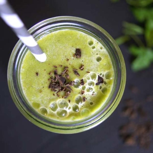 Healthy Shamrock Shake (Vegan, Paleo)