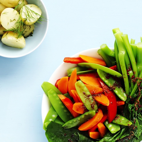 Steamed Asian vegetables