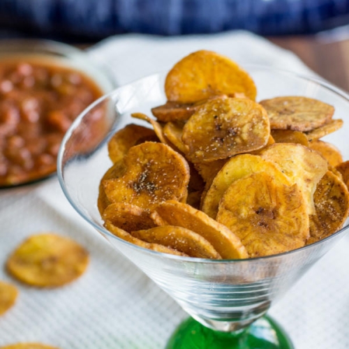 Crispy Paleo Plantain Chips