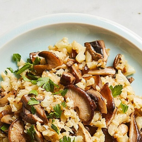 Mushroom-Cauliflower Risotto