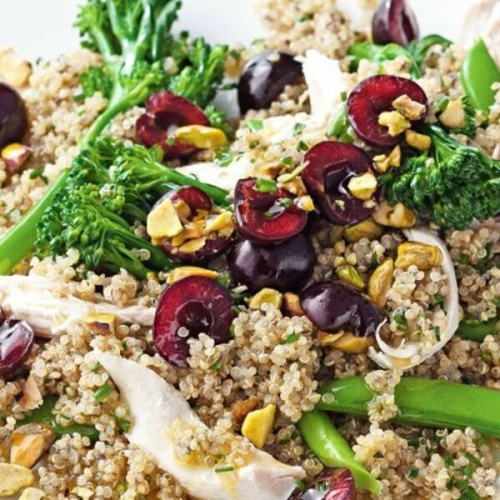 Chicken, broccolini and quinoa salad