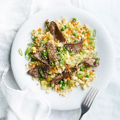 Cauliflower Fried Rice with Steak