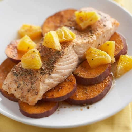 Southwest Salmon and Sweet Potatoes