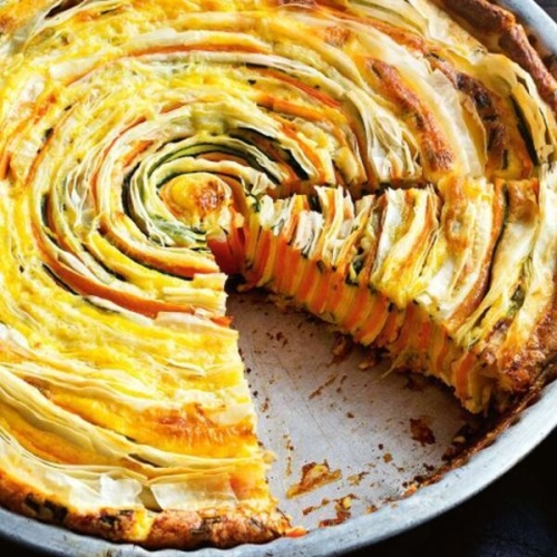 Spiral vegie quiche