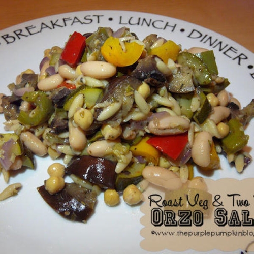 Roast Veg & Two Bean Orzo Salad