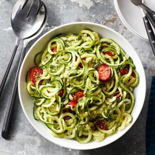 Simple Vegan Pesto Zoodles