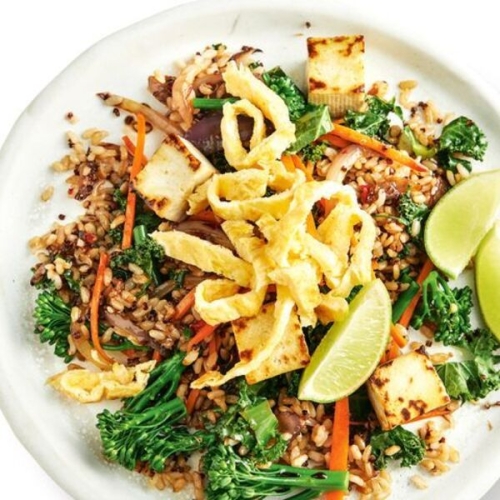 Quick vegetarian fried rice