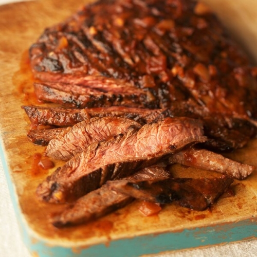 Flank Steak with Chili Sauce