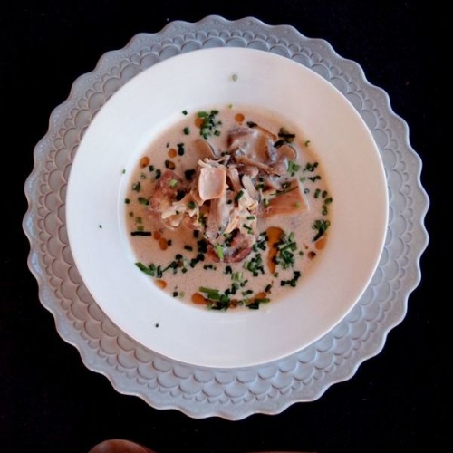 Mushroom Soymilk Soup