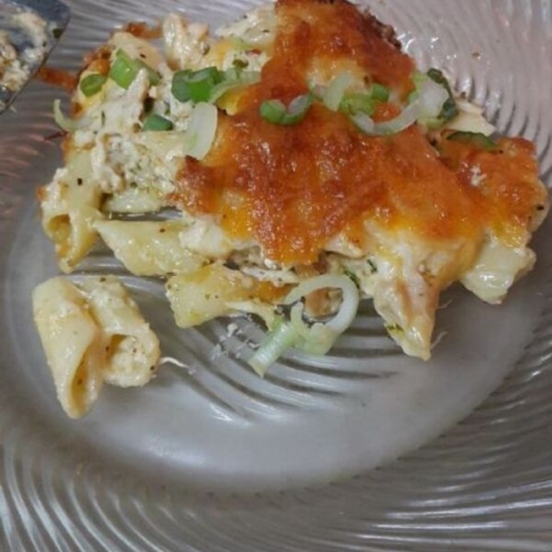 Buffalo Chicken Pasta Bake