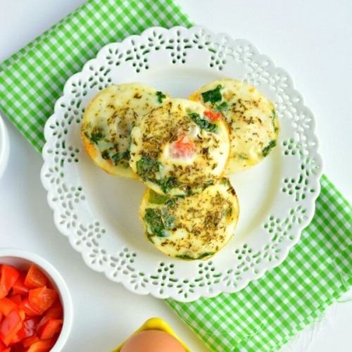 Easy Spinach Pepper Egg Muffins