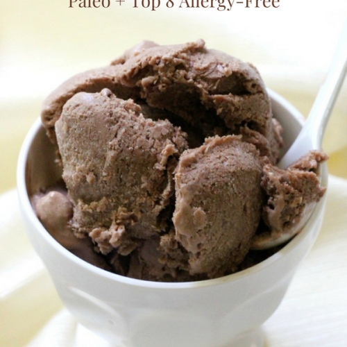 4-Ingredient No-Churn Vegan Tahini Chocolate Ice Cream (Gluten-Free, Paleo)