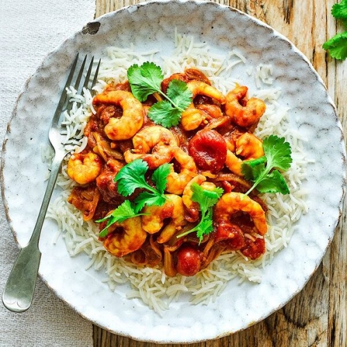 Tamarind prawn curry