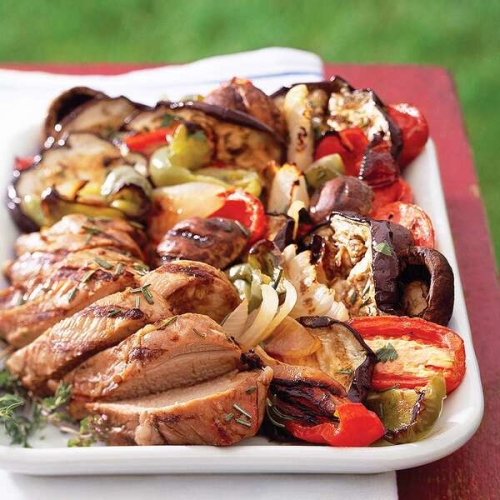 Grilled Summer Vegetable Salad with Herbed Vinaigrette