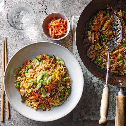 Mushroom & kimchi fried rice