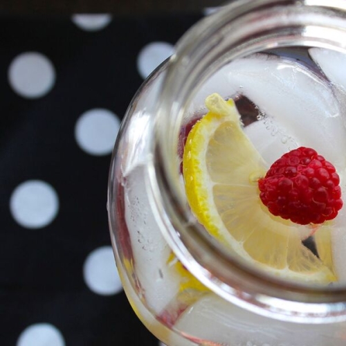 Raspberry Lemon Infused Water