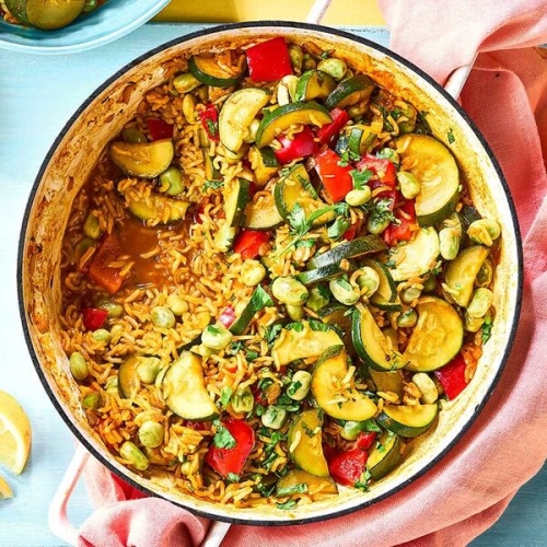 Vegan paella