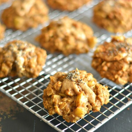 Apple Peanut Butter Cookies With Flax & Chia