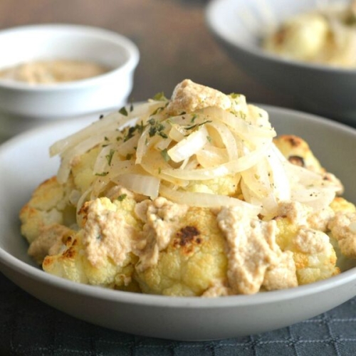 Caramelized Cauliflower With Tahini