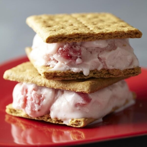 Strawberry Ice Cream Sandwiches