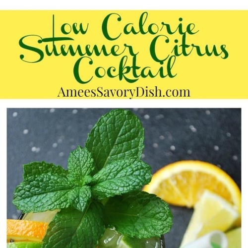 Low Calorie Summer Citrus Cocktail #TheRec