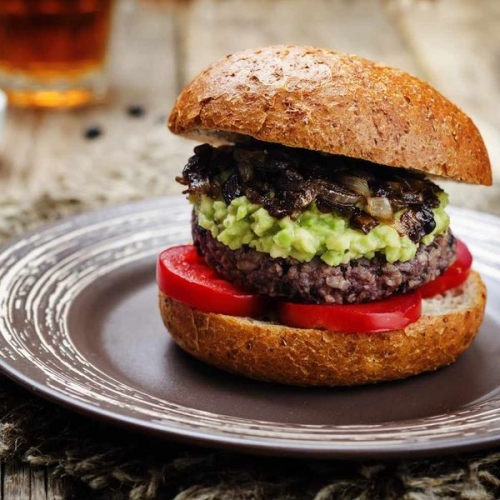 Low-Calorie Black Bean Burgers