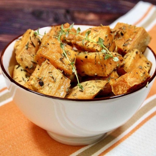 Low-Cal Roasted Sweet Potato Bites