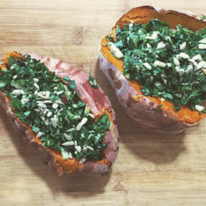 Parsley Slaw Stuffed Sweet Potatoes