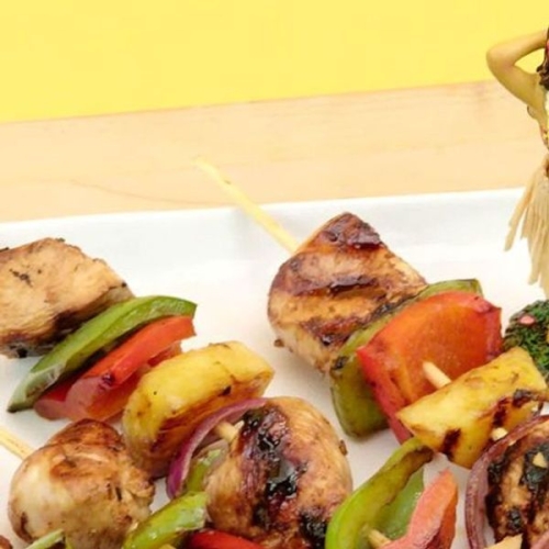 Hawaiian Chicken and Pineapple Skewers