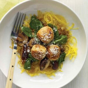 Spaghetti Squash with Turkey Meatballs
