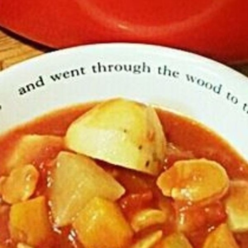 Root Vegetable and Split Pea Tomato Soup