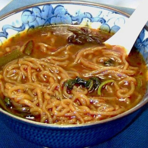 Shirataki Noodles with Red Curry Broth