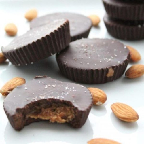 Dark Chocolate Almond Butter Cups (Paleo, dairy free, vegan)
