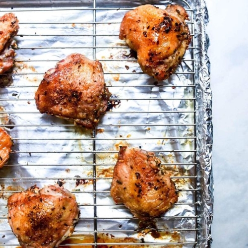 Crispy Roasted Chicken Thighs