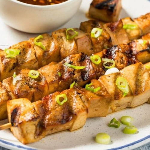 Low Calorie Grilled Tofu Skewers
