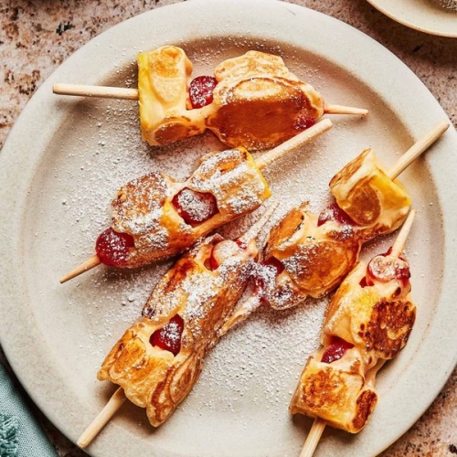 Pineapple Upside Down Cake Pancake Dippers