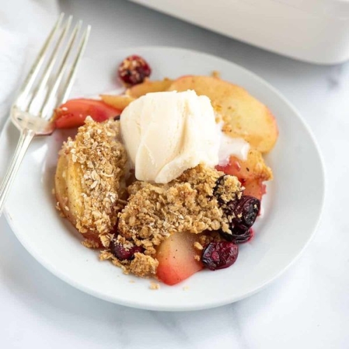 Apple Cranberry Crisp (low calorie recipe)