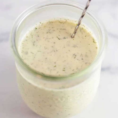Homemade Low Calorie Buttermilk Ranch Dressing