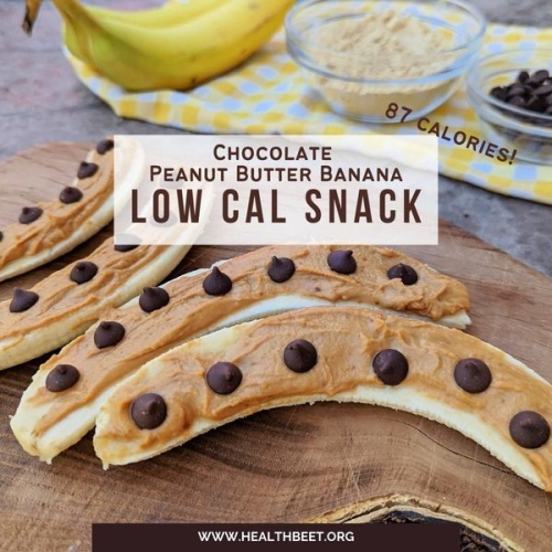 Chocolate Peanut Butter Banana Low Calorie Snack