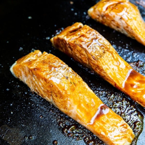 Salmon on Blackstone Griddle