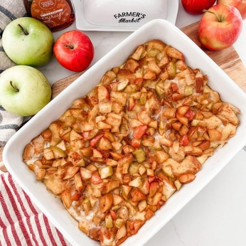 Lightened Up Apple French Toast Casserole