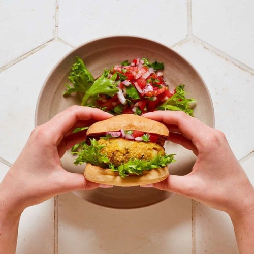 Halloumi Couscous Burgers with Salsa | Slimming & Weight Watchers Friendly