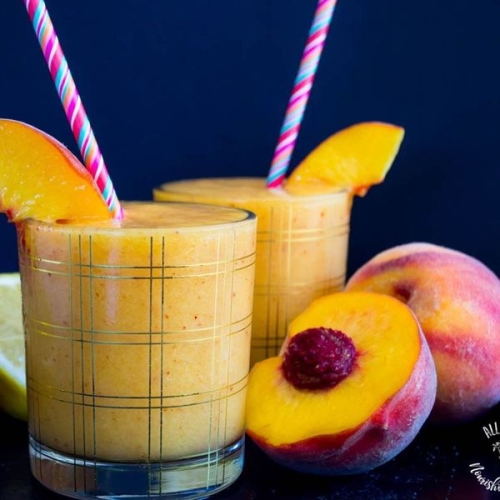 3-Ingredient Healthy Peach Slushie Recipe