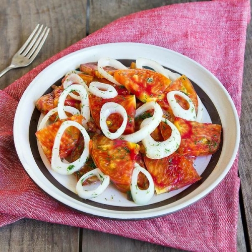 Marinated Tomato and Onion Salad Recipe