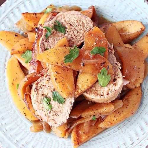Skillet Pork Tenderloin with Cinnamon Apples