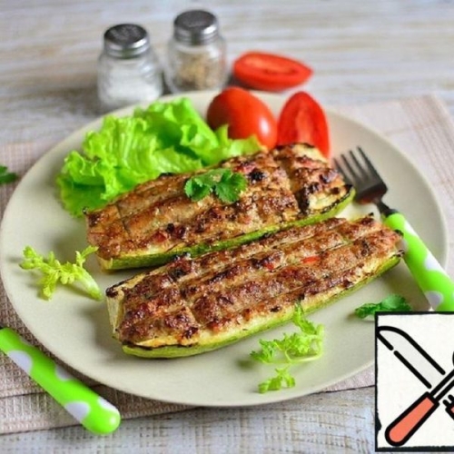 Boats of Squash with the Turkey on the Grill Recipe